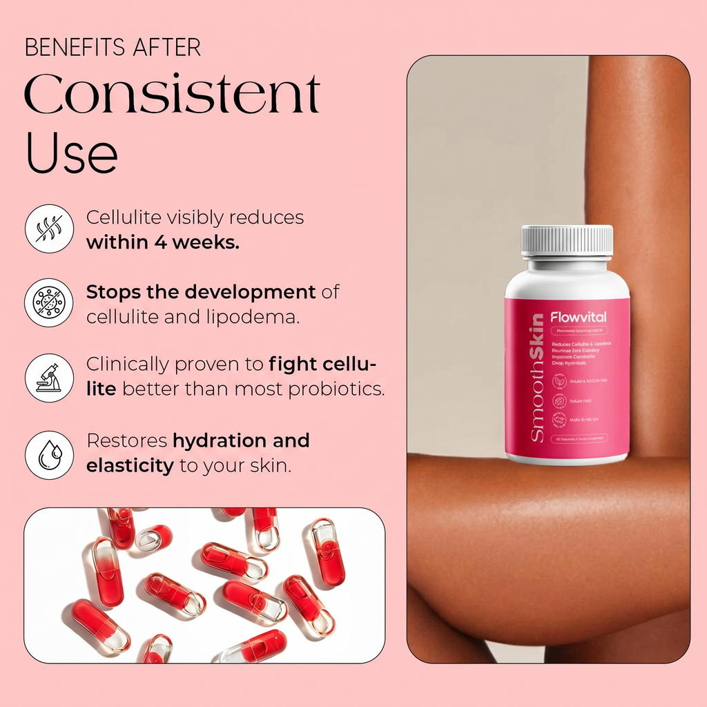 Maximum Potency Anti-Cellulite & Lipedema Capsules | Smooth Skin by Flowvital™